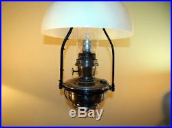 VINTAGE Hanging ALADDIN KEROSENE LAMP MODEL 12 burner with shade (Electric)
