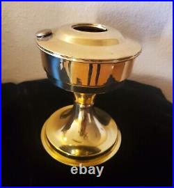 VINTAGE NEW Aladdin Brass Heritage Lamp Green Melon Shade No. 23 Burner with Wick