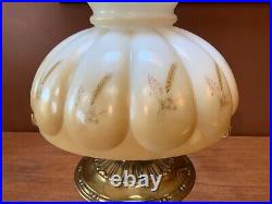 VIntage Aladdin Brass Kerosene Oil Lamp Model 12 with Decorative Shade