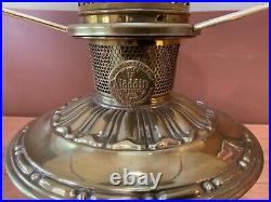 VIntage Aladdin Brass Kerosene Oil Lamp Model 12 with Decorative Shade