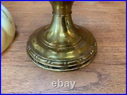 VIntage Aladdin Brass Kerosene Oil Lamp Model 12 with Decorative Shade