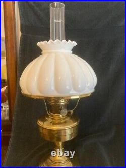 VIntage Aladdin Kerosine Brass Lamp Model 12 with Shade 1928-1935
