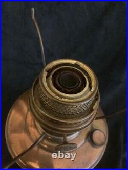 VIntage Aladdin Kerosine Copper-Finished Lamp Model 12 with Shade