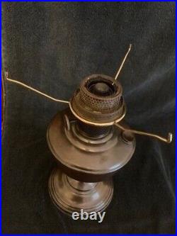 VIntage Aladdin Kerosine Dark Bronze Lamp Model 12 with Shade 1928-1935