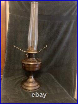 VIntage Aladdin Kerosine Dark Bronze Lamp Model 12 with Shade 1928-1935