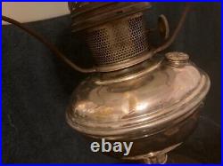 VIntage Aladdin Kerosine Nickel Lamp Model 12 with Shade 1928-1935