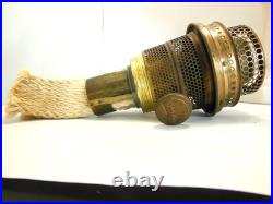 VTG 1940's ALADDIN LIGHT PINK ALACITE GLASS OIL LAMP MODEL B TALL LINCOLN DRAPE