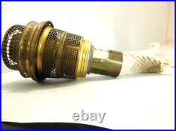 VTG 1940's ALADDIN LIGHT PINK ALACITE GLASS OIL LAMP MODEL B TALL LINCOLN DRAPE