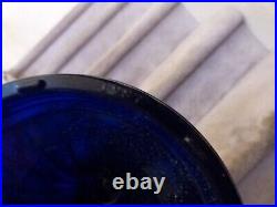 VTG 1987 Aladdin Cobalt BLUE Short Lincoln Drape Oil Lamp Ring Shade Chimney