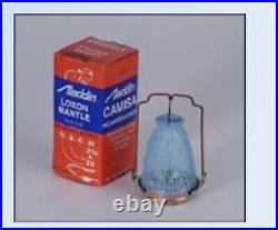 VTG 74 Aladdin Model 23 Amber Lincoln Drape Kerosene Oil Short Lamp withChimney