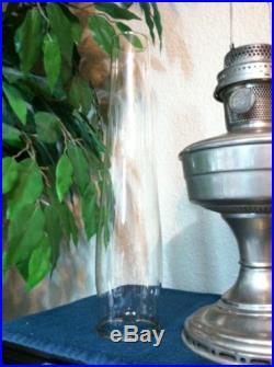 VTG ALADDIN NICKEL PLATED KEROSENE/OIL LAMP With13 CHIMNEY