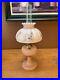 VTG ALADDIN OIL LAMP PINK ROSE MOONSTONE VERTIQUE B-87 MODEL B BURNER WithSHADE