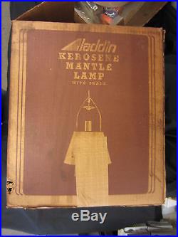 VTG. ALADDIN RAILROAD CABOOSE KEROSENE MANTLE LAMP WithWALL BRACKET #23000. BOX