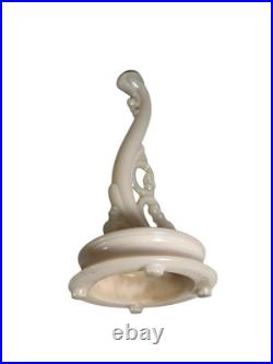 VTG Aladdin Alacite Uranium Glass Lamp Base Only