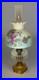 VTG Aladdin Corinthian Clear Over Amber GLOWS Mantle Oil Lamp Mod B Grape Floral