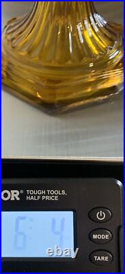 VTG Aladdin Corinthian Clear Over Amber GLOWS Mantle Oil Lamp Mod B Grape Floral VTG Aladdin Corinthian Clear Over Amber GLOWS Mantle Oil Lamp Mod B Grape Floral