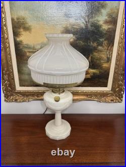 VTG Aladdin Electric Model-B Tall Lincoln Drape Alacite Lamp Uranium Glows