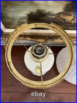 VTG Aladdin Electric Model-B Tall Lincoln Drape Alacite Lamp Uranium Glows