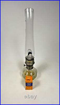 VTG Aladdin Genie III Model #23 Tall Brass Glass Oil Lamp with Extra Wick Light