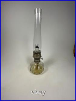 VTG Aladdin Genie III Model #23 Tall Brass Glass Oil Lamp with Extra Wick Light