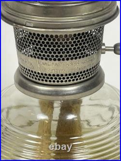 VTG Aladdin Genie III Model #23 Tall Brass Glass Oil Lamp with Extra Wick Light