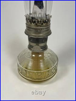 VTG Aladdin Genie III Model #23 Tall Brass Glass Oil Lamp with Extra Wick Light
