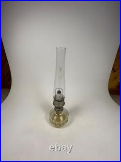VTG Aladdin Genie III Model #23 Tall Brass Glass Oil Lamp with Extra Wick Light