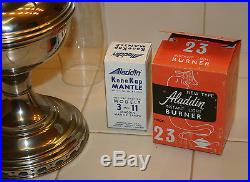 VTG Aladdin Lamp Model 11 NEW+orig boxes-501 shade-bowl-burner-chimney-mantel-wk