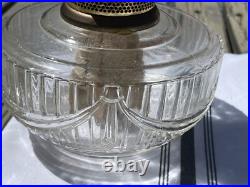 VTG Aladdin Model 23 Clear Lincoln Drape Kerosene Oil Lamp withChimney Set of 2