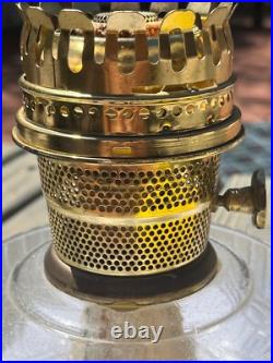 VTG Aladdin Model 23 Clear Lincoln Drape Kerosene Oil Lamp withChimney Set of 2