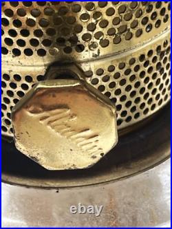 VTG Aladdin Model 23 Clear Lincoln Drape Kerosene Oil Lamp withChimney Set of 2