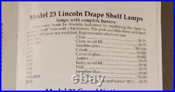 VTG Aladdin Model 23 Clear Lincoln Drape Kerosene Oil Lamp withChimney Set of 2