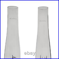 VTG Aladdin Model 23 Glass Oil Lamps Colonial Squares Pair 1 unused 20