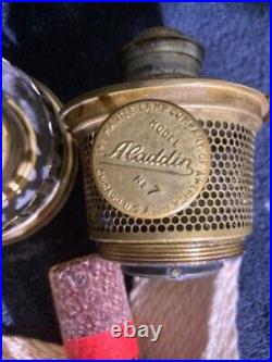 VTG Aladdin Model #7 Lacquered Bright Bronze Font with #7 Burner 1917-19