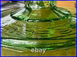 VTG Aladdin Nu-Type Model B Washington Drape Uranium Green Glass Oil Lamp, Glows