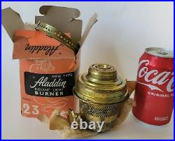 VTG Aladdin Oil Kerosene Lamp Burner Parts Original Box #23 Instant Light Brass