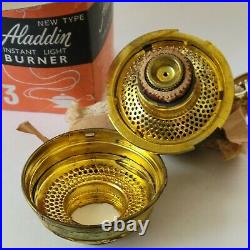 VTG Aladdin Oil Kerosene Lamp Burner Parts Original Box #23 Instant Light Brass