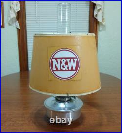 VTG Aladdin Railroad Caboose Lamp Train N&W Model 23 Shade Burner & Chimney Rare