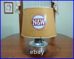 VTG Aladdin Railroad Caboose Lamp Train N&W Model 23 Shade Burner & Chimney Rare