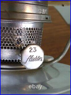 VTG Aladdin Railroad Caboose Lamp Train N&W Model 23 Shade Burner & Chimney Rare