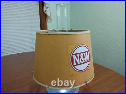 VTG Aladdin Railroad Caboose Lamp Train N&W Model 23 Shade Burner & Chimney Rare