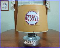 VTG Aladdin Railroad Caboose Lamp Train N&W Model 23 Shade Burner & Chimney Rare