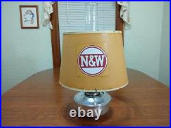 VTG Aladdin Railroad Caboose Lamp Train N&W Model 23 Shade Burner & Chimney Rare