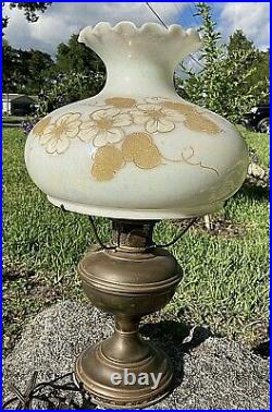 VTG/Antique Aladdin ELECTRIC Hurricane TABLE LAMP Converted Kerosene Oil Lamp