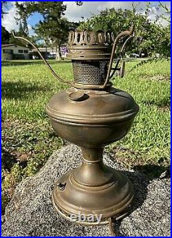 VTG/Antique Aladdin ELECTRIC Hurricane TABLE LAMP Converted Kerosene Oil Lamp