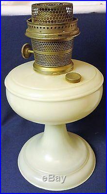 Venetian White Kerosene Lamp Aladdin Mantle Lamp Company