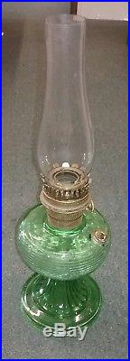 Very Scarce C-1935 Green ALADDIN Oil Lamp BEEHIVE Pattern Made 1935 to 1937