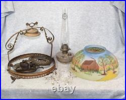 Victorian Aladdin hanging Kerosene oil lamp parts or restoration