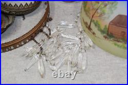 Victorian Aladdin hanging Kerosene oil lamp parts or restoration