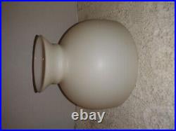Vintage 10 Satin Opal Creme Off White Milk Glass Student Lamp Shade, Hand Blown